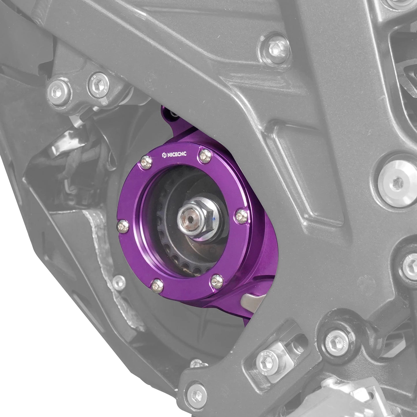 Transparent Motor Belt Pulley Cover Protector for Sur-Ron Light Bee X/S, Segway X160 X260 Aluminum Guard